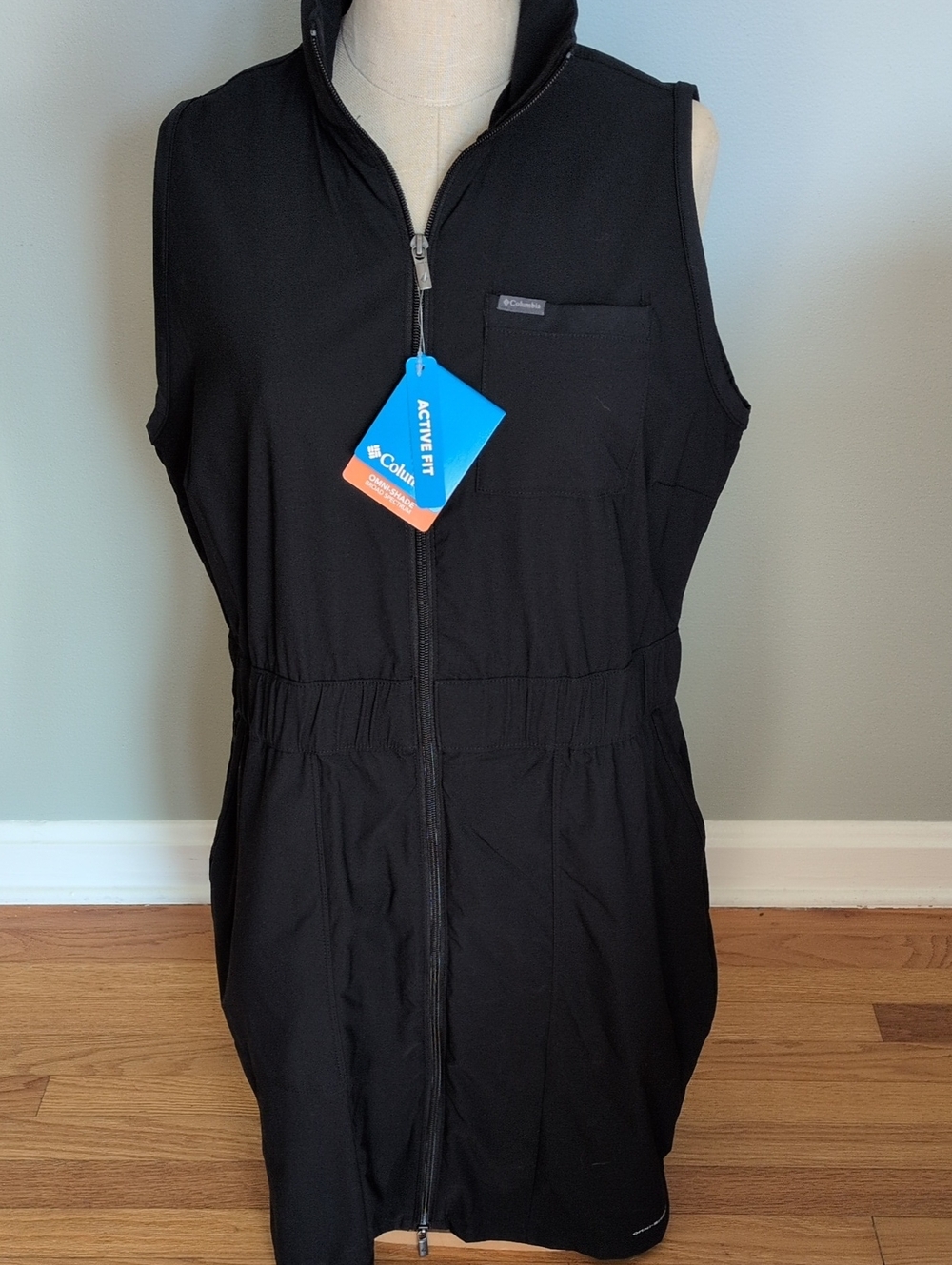 Columbia Black Leslie Falls II Active Zip-Front Vest Dress - Picture 2 of 16